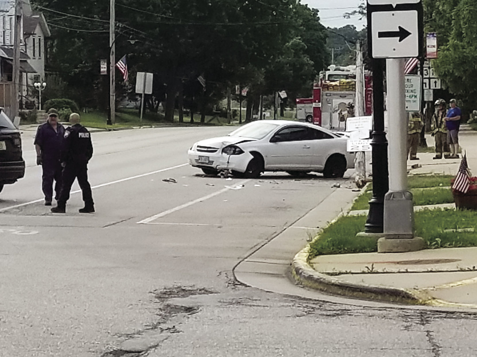 One-vehicle crash
